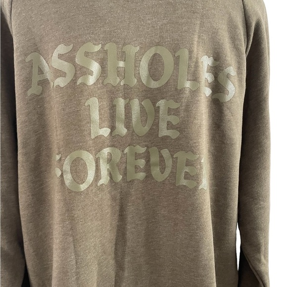 Assholes live forever Zip Up Sweater Jacket size XL - Picture 5 of 11